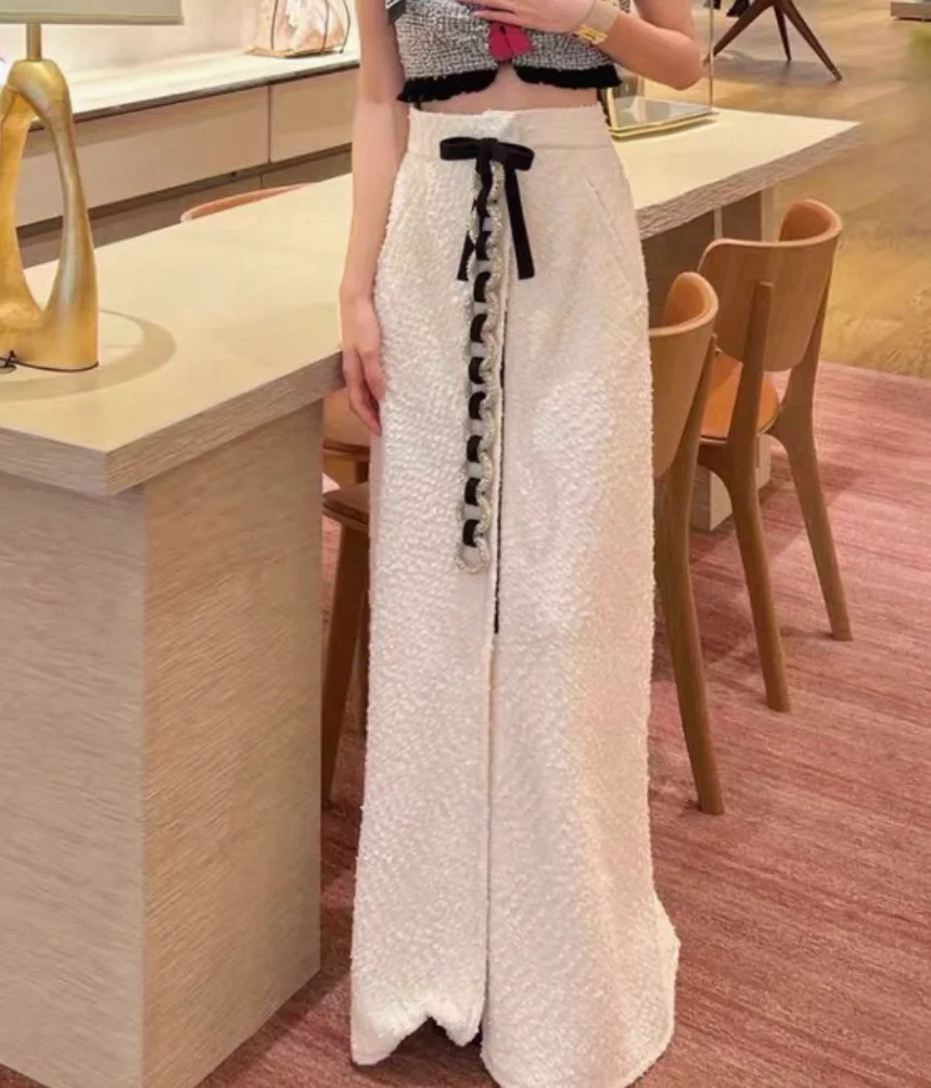 Louis Vuitton White Tweed Skirt - Image 8