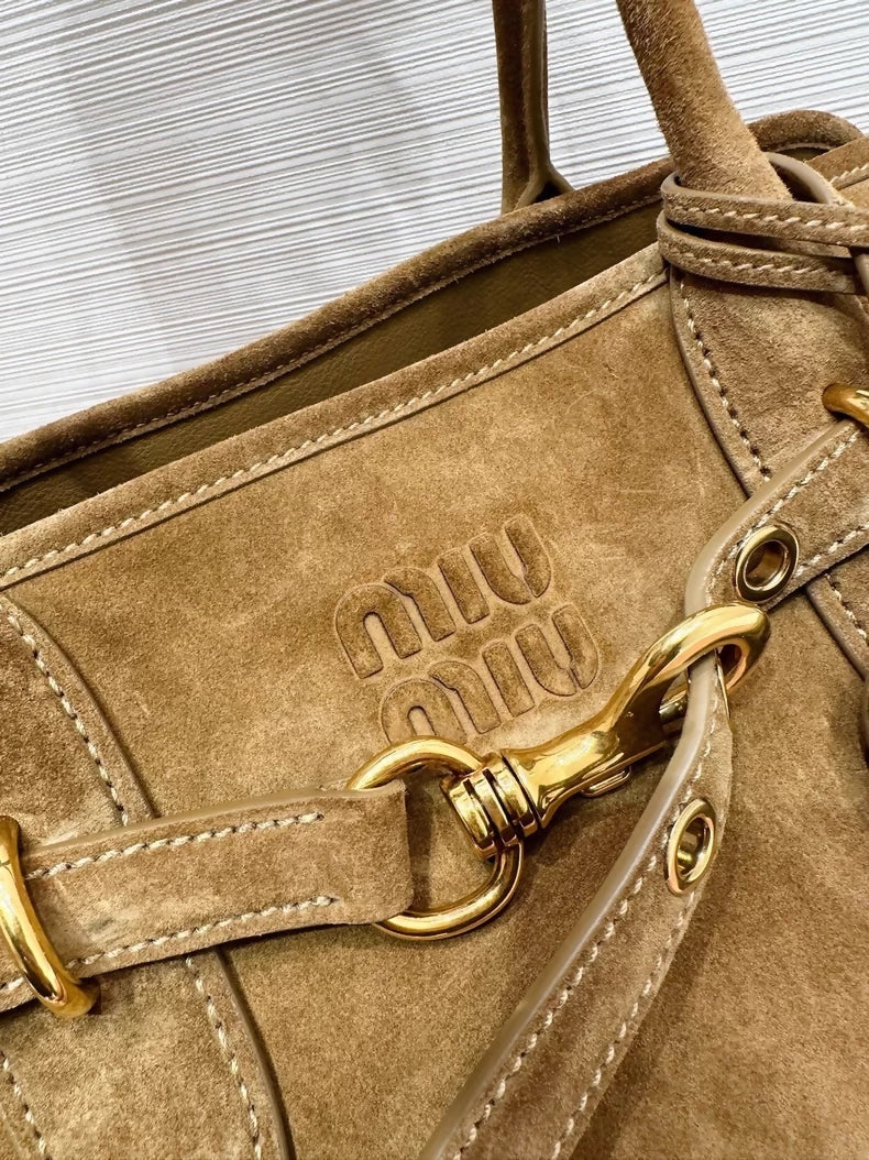 Miu Miu 25S Spring/Summer New Aventure Brown Suede Bag - Image 2