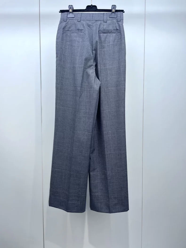 Miu Miu plaid wool slim straight leg pants - Image 2