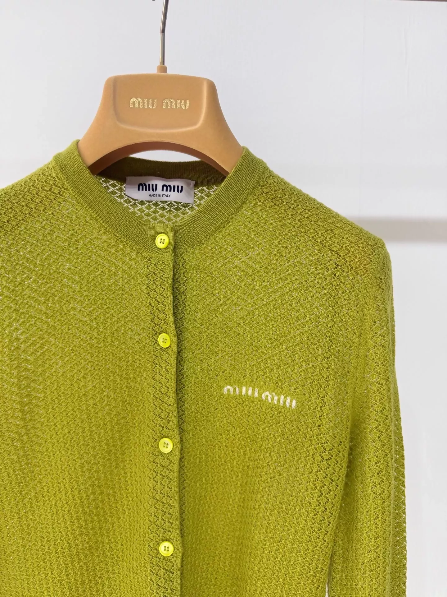 Miumiu 25 Green Cashmere Cardigan - Image 2