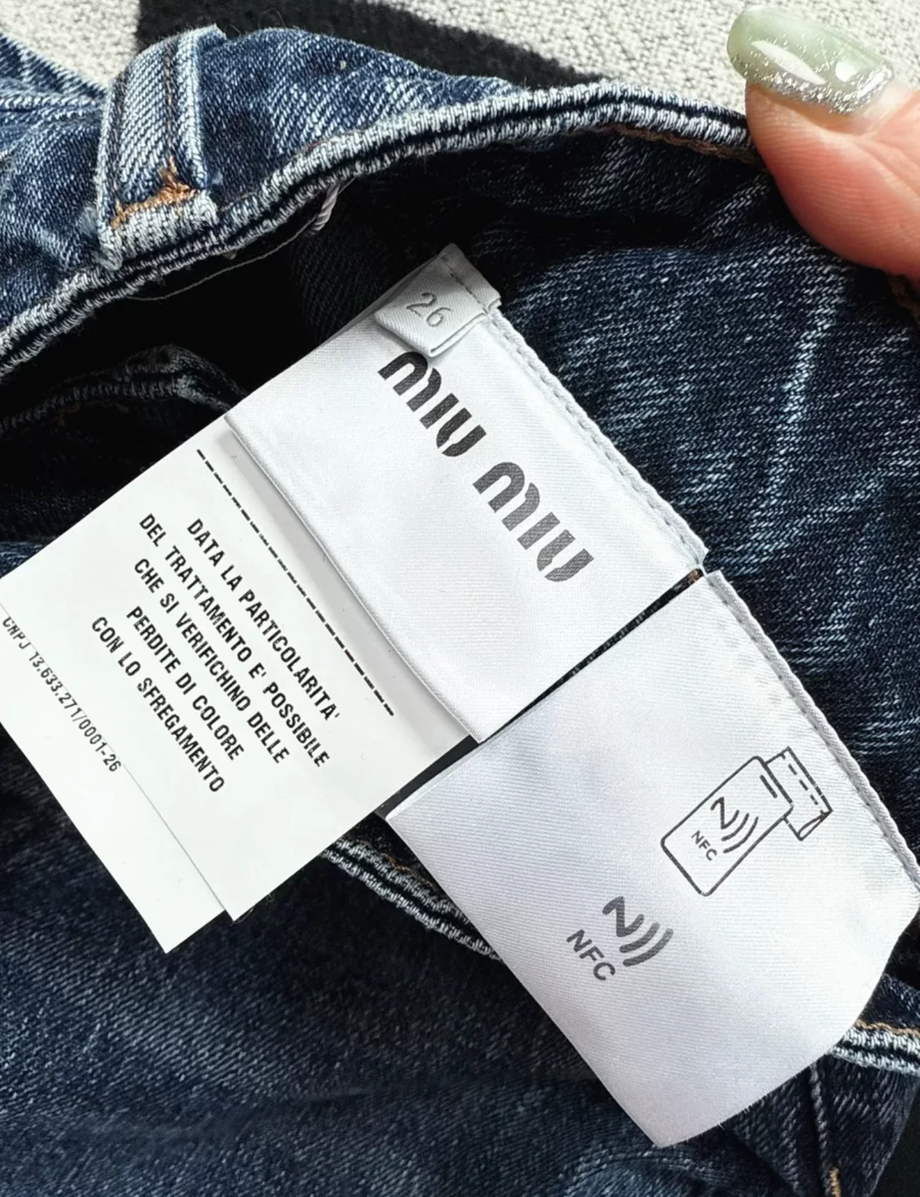 miumiu blue straight leg jeans - Image 4