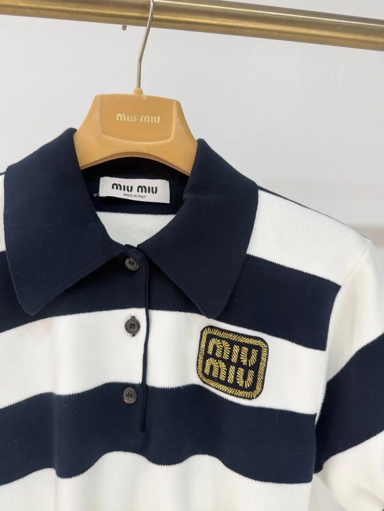 Miu miu striped polo shirt - Image 2