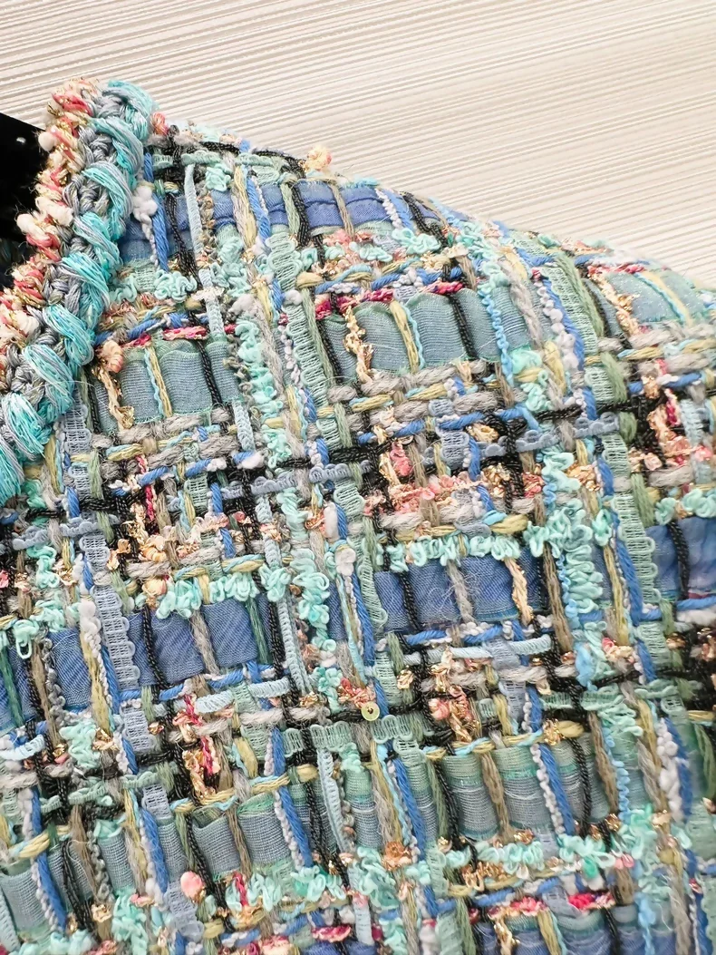 Chanel 25A Blue tweed jacket - Image 3