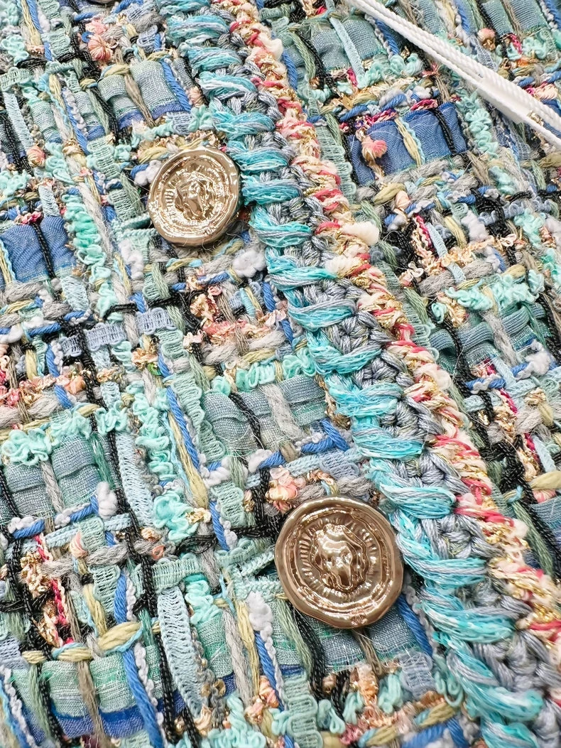 Chanel 25A Blue tweed jacket - Image 4