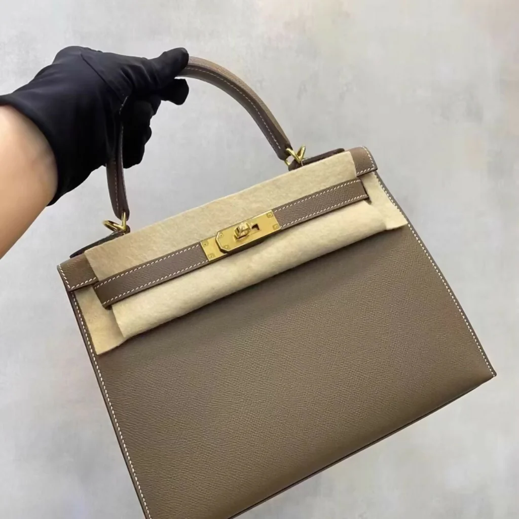 Hermes kelly 28 etoupe Epsom leather gold hardware - Image 4