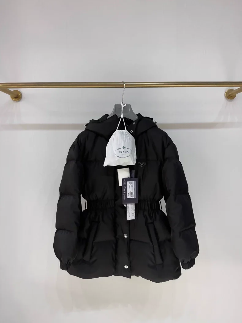Prada Fall/Winter 2025 black Nylon Down Jacket