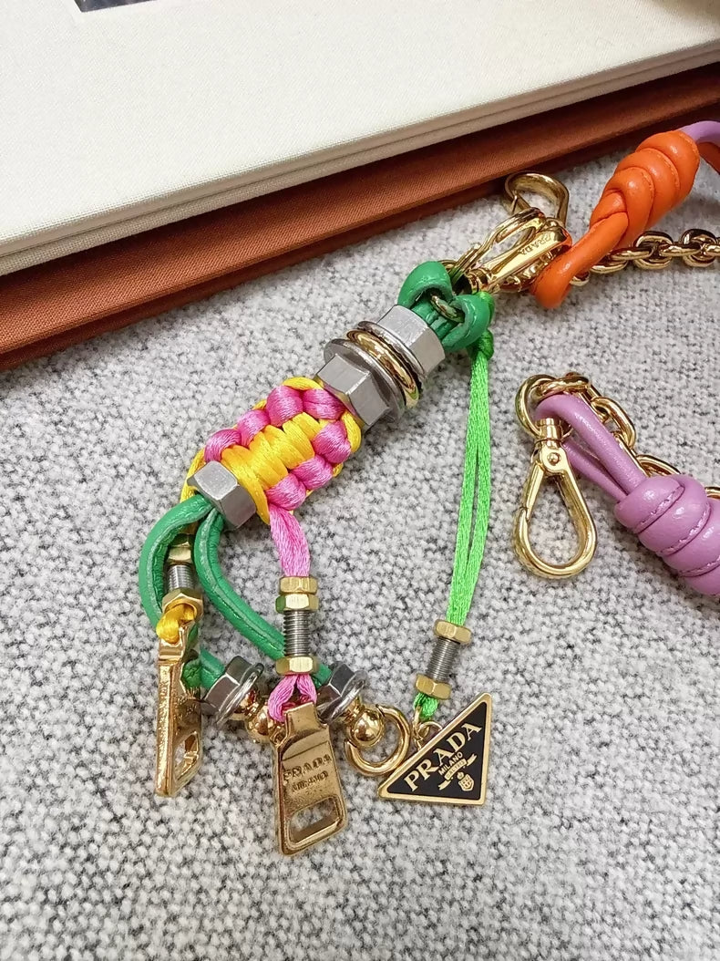 Prada Pop Knot Handbag Charm with Pendant - Image 3