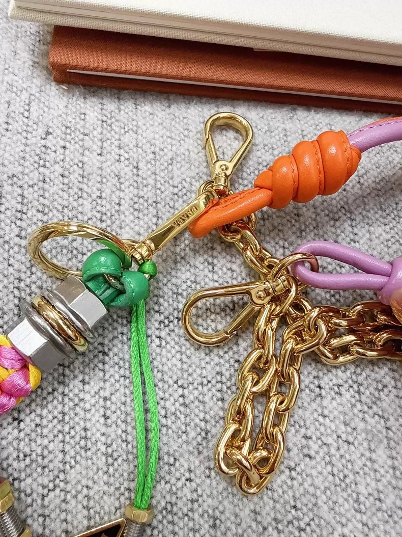 Prada Pop Knot Handbag Charm with Pendant - Image 4