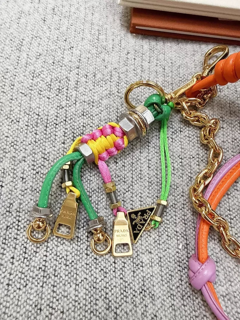 Prada Pop Knot Handbag Charm with Pendant - Image 5