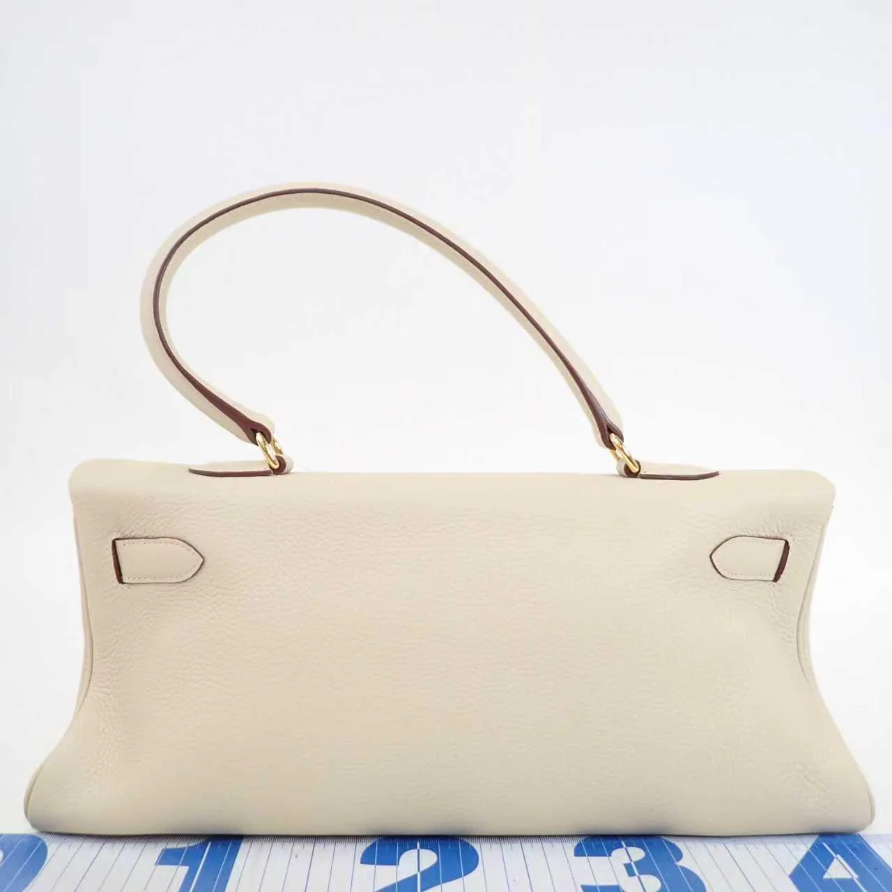Pre-owned Hermès Fringe Shoulder Kelly 42 JPG Craie Leather Gold Hardware - Image 3