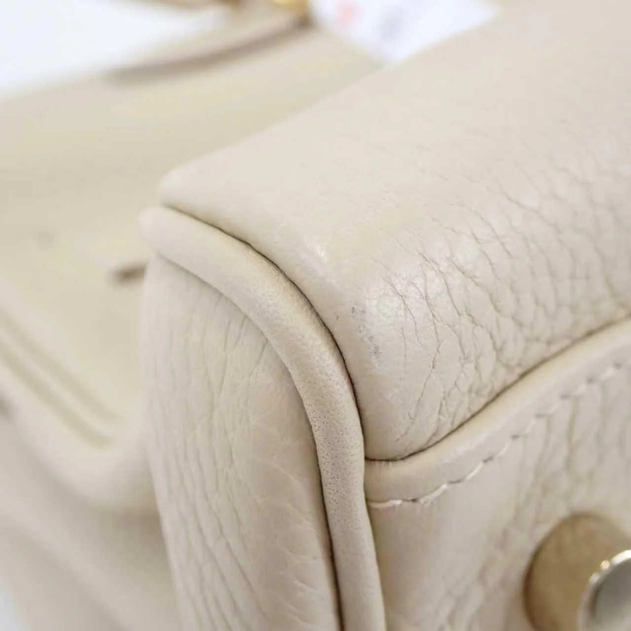 Pre-owned Hermès Fringe Shoulder Kelly 42 JPG Craie Leather Gold Hardware - Image 6