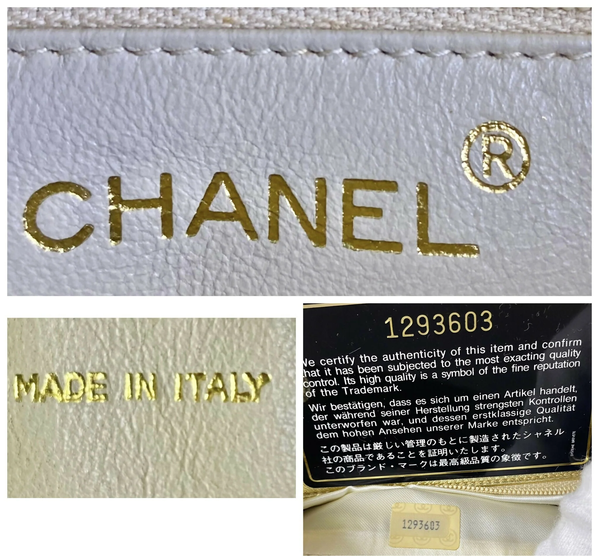 Rare 90’s Chanel Vintage Gold Quilted Lambskin Leather Multi Chain Jewelry Tassel Bag - Image 10