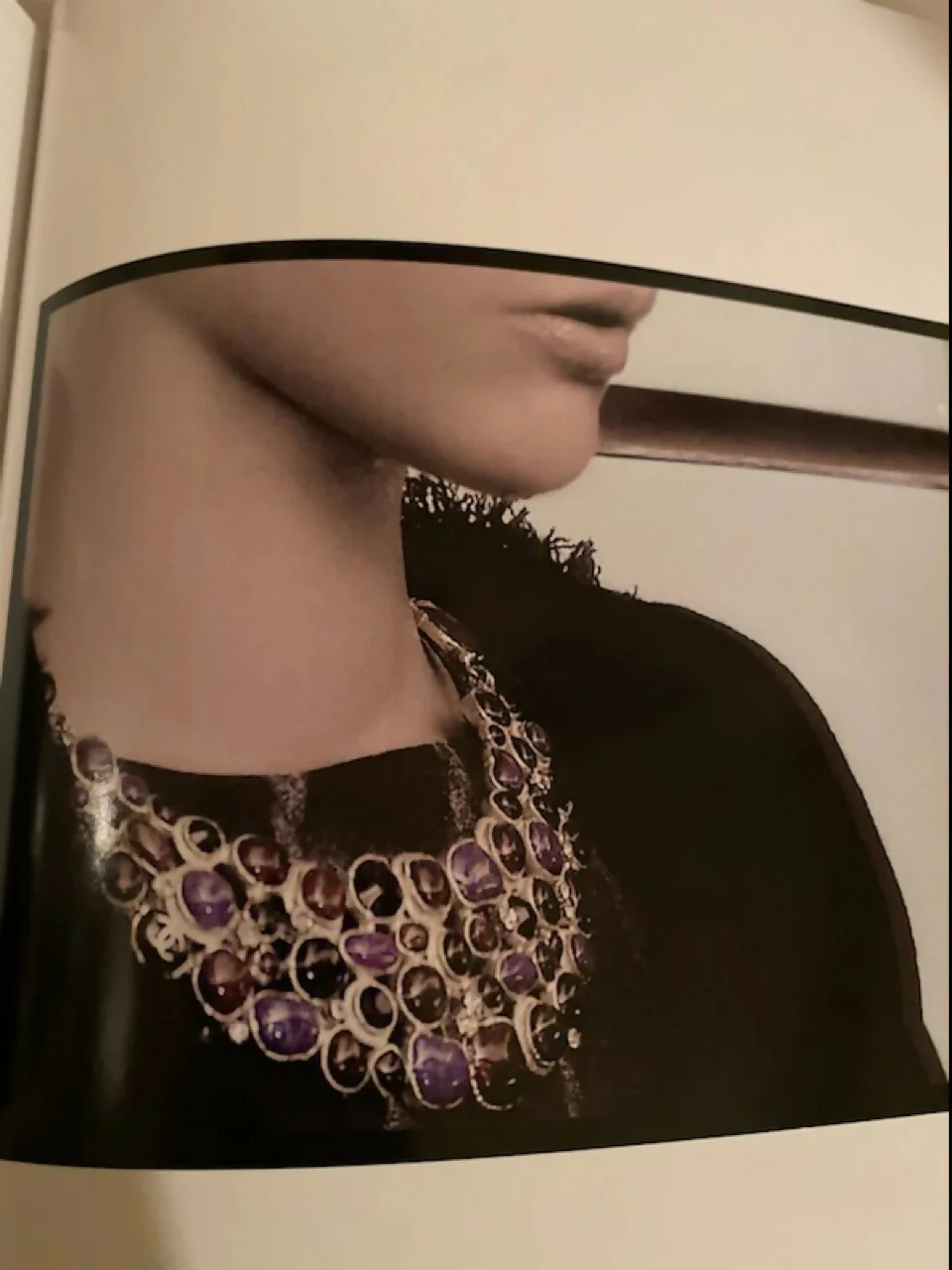Rare Chanel 08A Black Crystals CC Gripoix Statement Bib Collar Necklace - Image 7