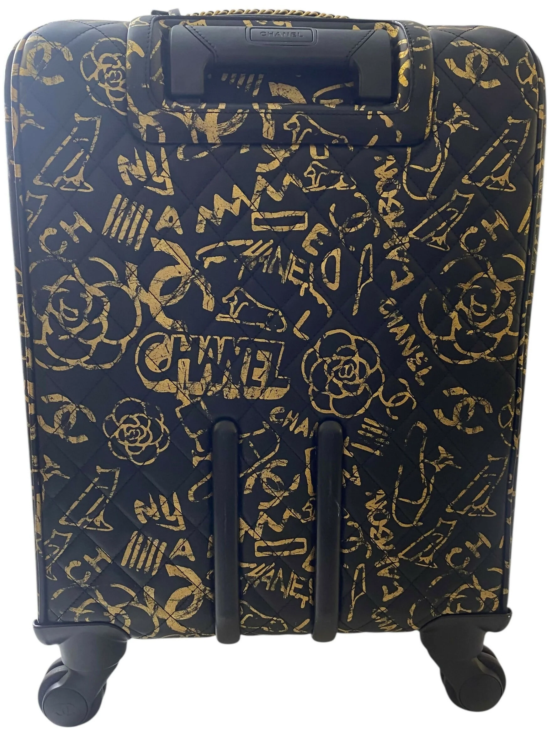 Rare Chanel 19A Paris New York Egypt Graffiti Trolley Travel Bag Carry On Luggage - Image 6