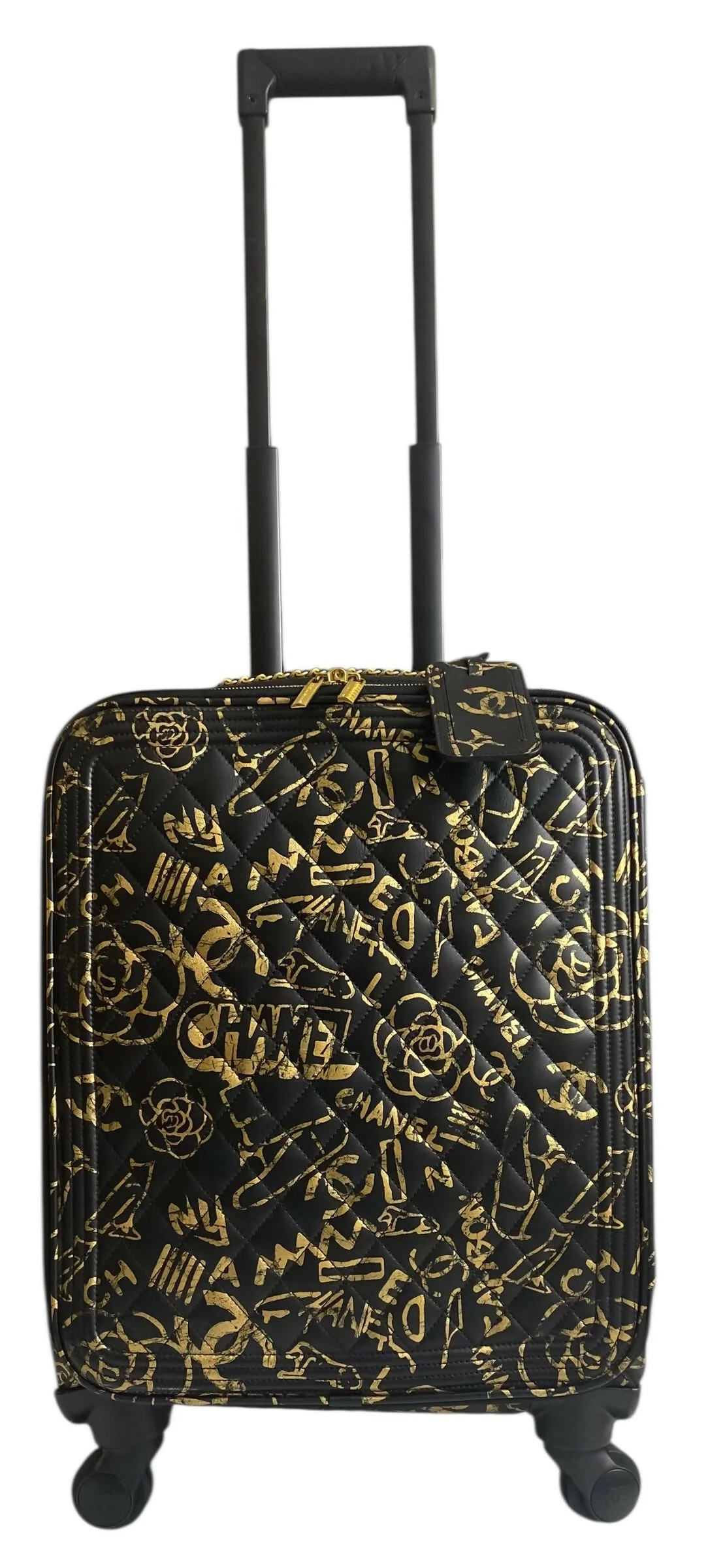 Rare Chanel 19A Paris New York Egypt Graffiti Trolley Travel Bag Carry On Luggage - Image 7