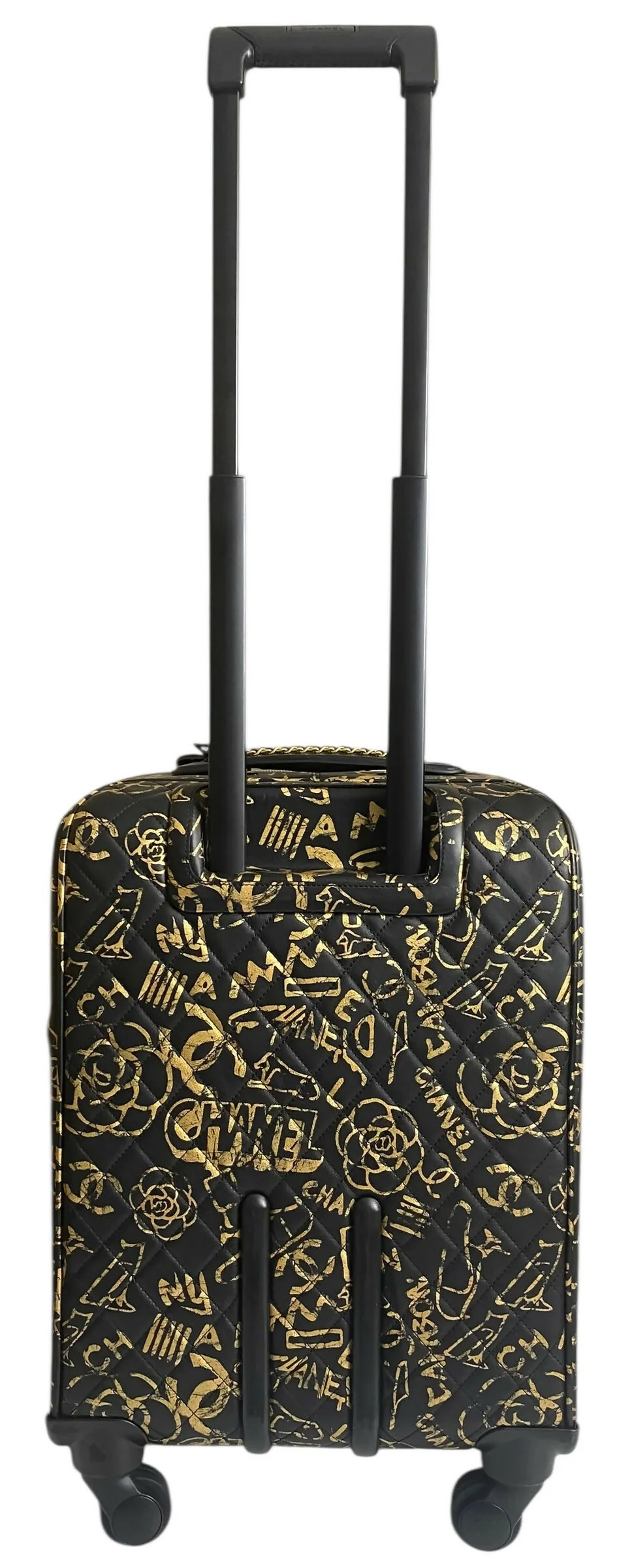 Rare Chanel 19A Paris New York Egypt Graffiti Trolley Travel Bag Carry On Luggage - Image 8