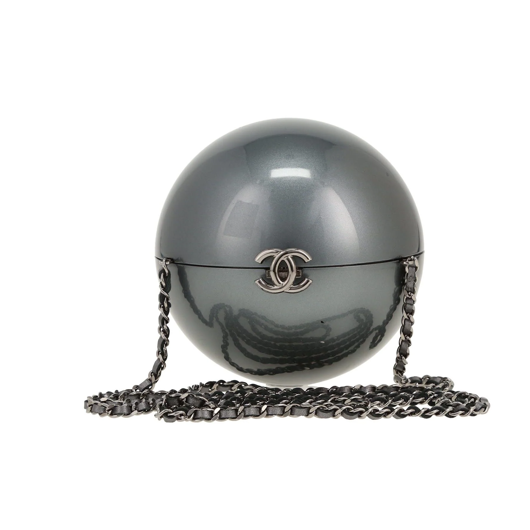 Rare Chanel 2010 Grey Pearl Minaudière