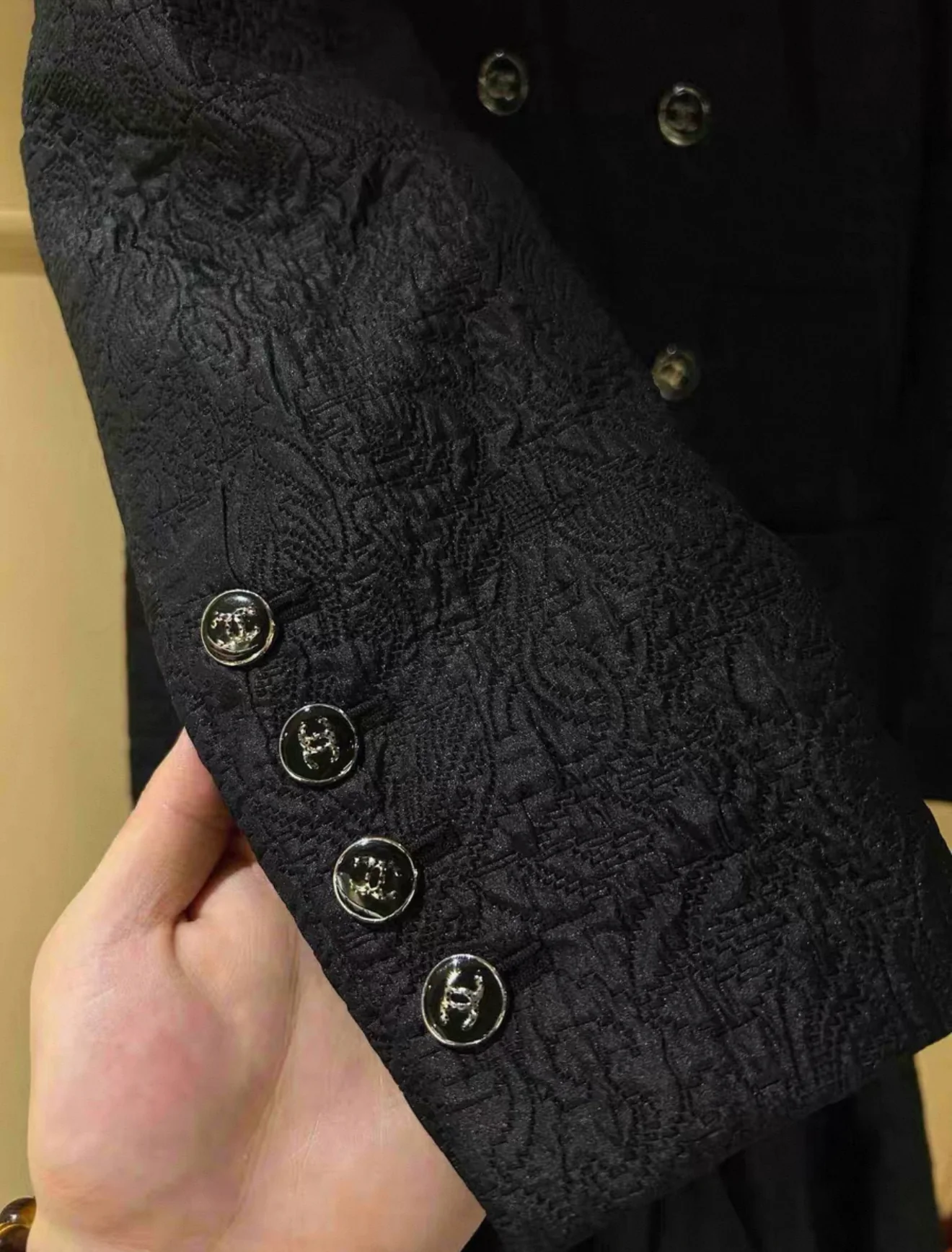 Rare Chanel 2021 Black Long Coat/Dress 38 - Image 8