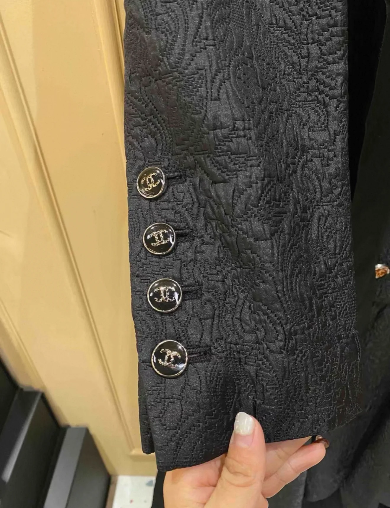 Rare Chanel 2021 Black Long Coat/Dress 36 - Image 3