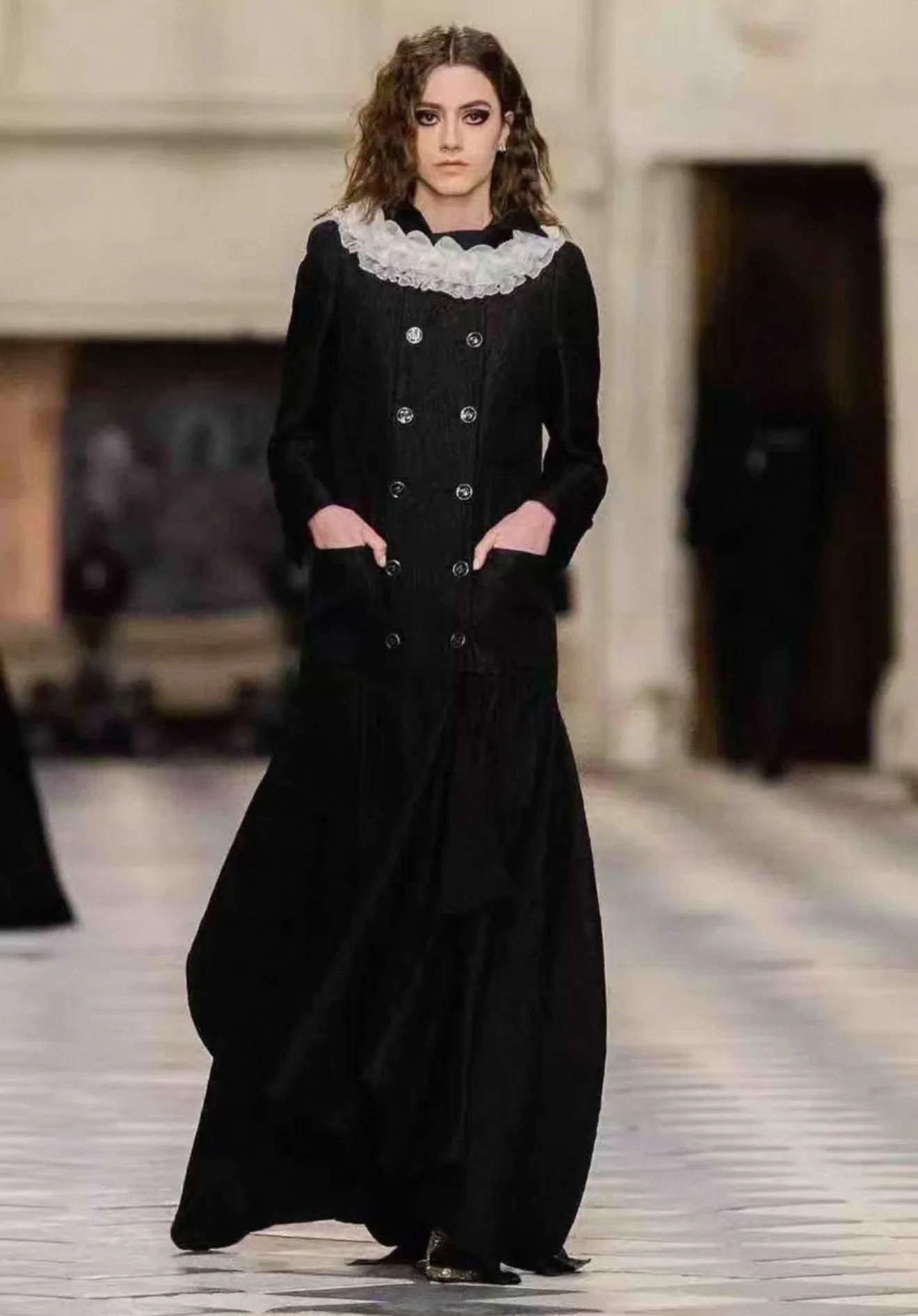 Rare Chanel 2021 Black Long Coat/Dress 36 - Image 5
