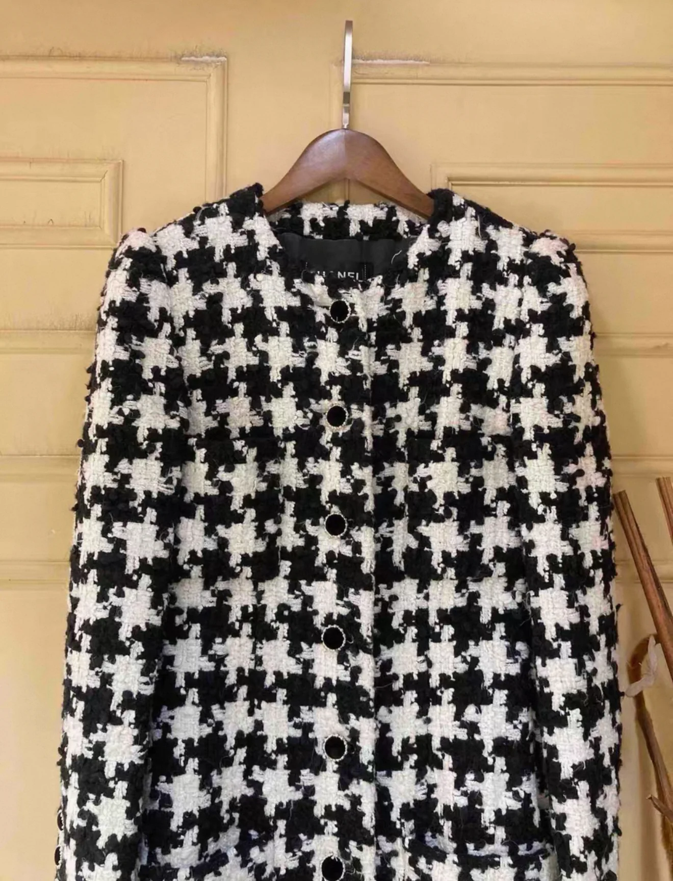 Rare Chanel 2021 Black & White Long Coat/Dress 40 - Image 4