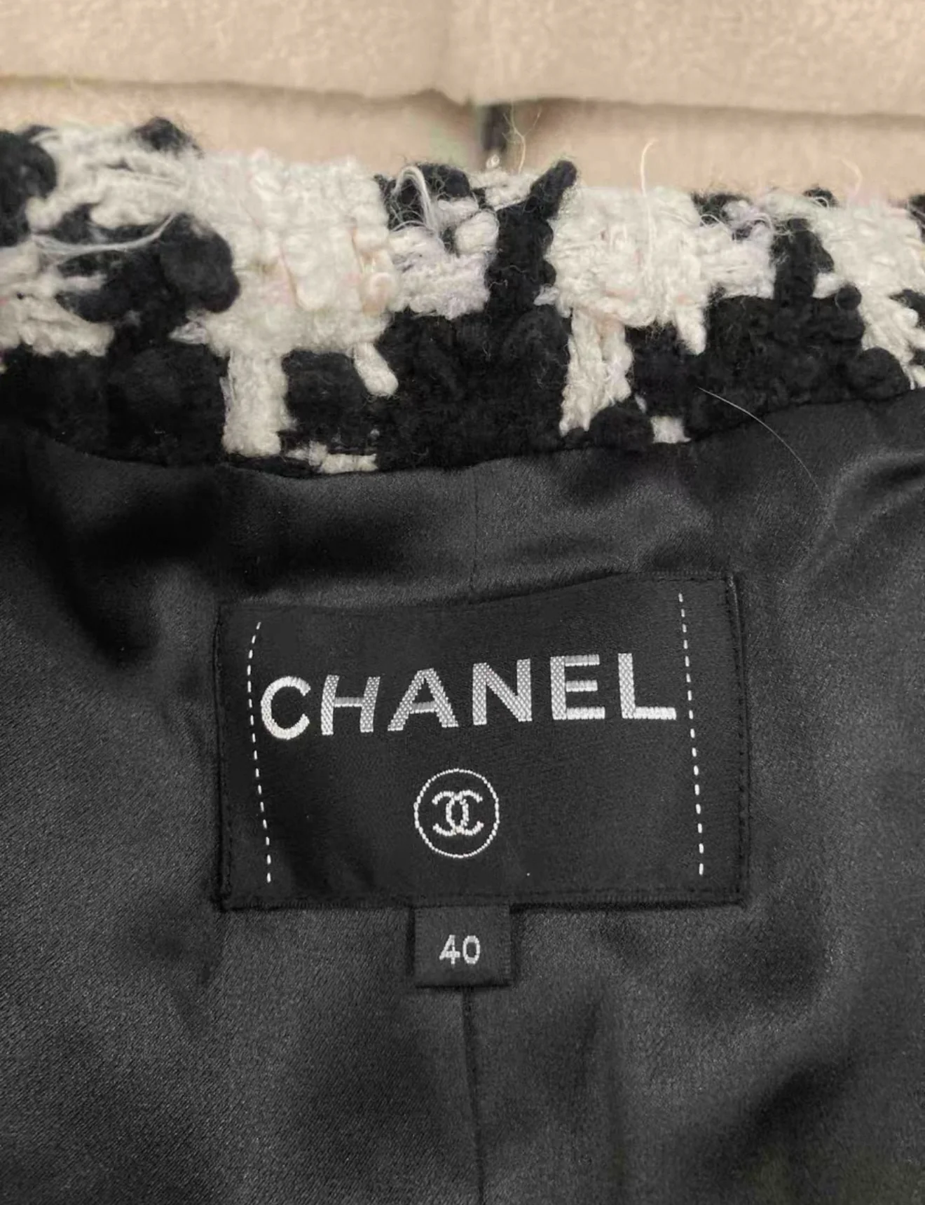 Rare Chanel 2021 Black & White Long Coat/Dress 40 - Image 7