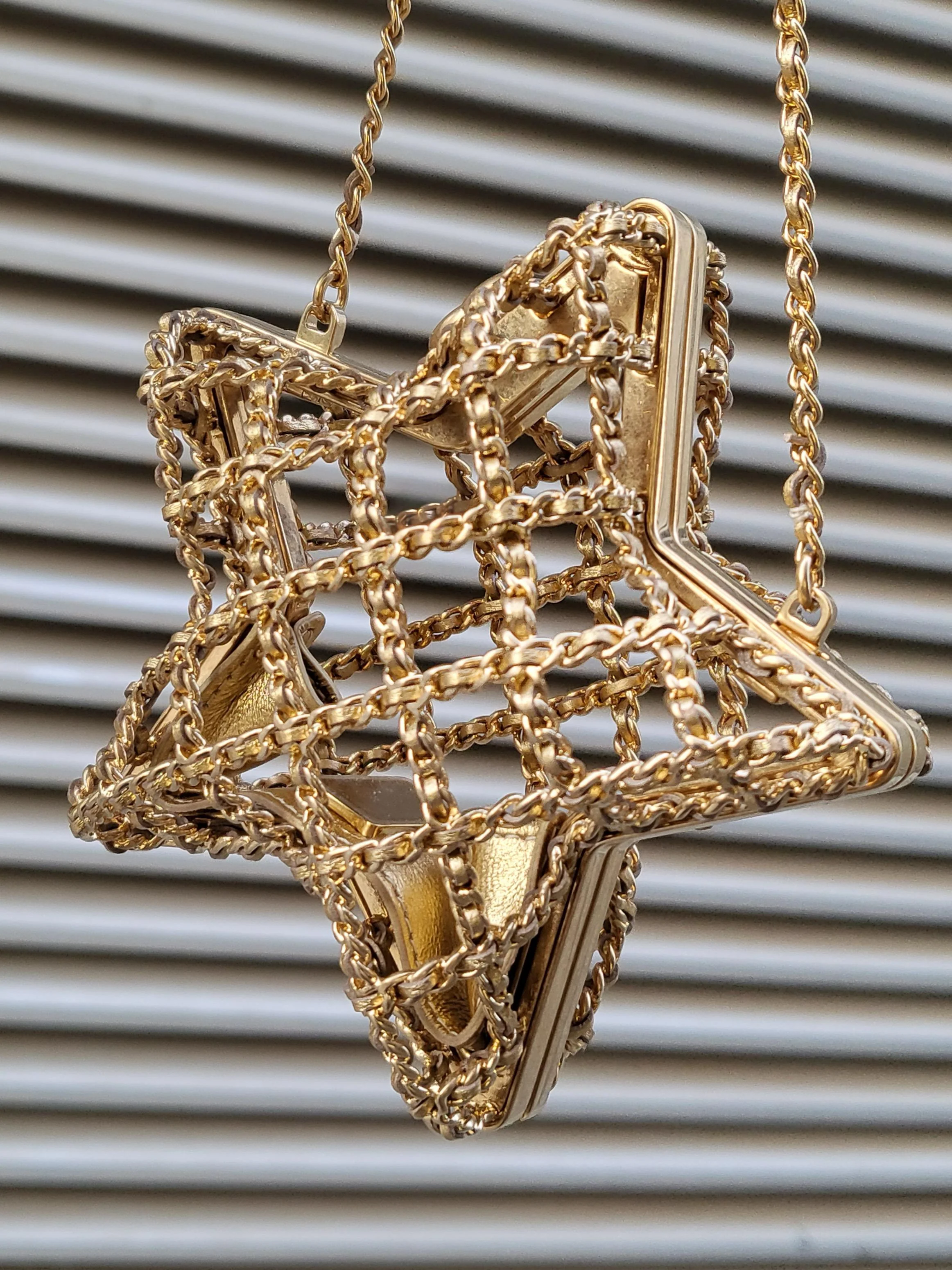 Rare CHANEL 23S Star Minaudiere Gold Evening Bag - Image 3