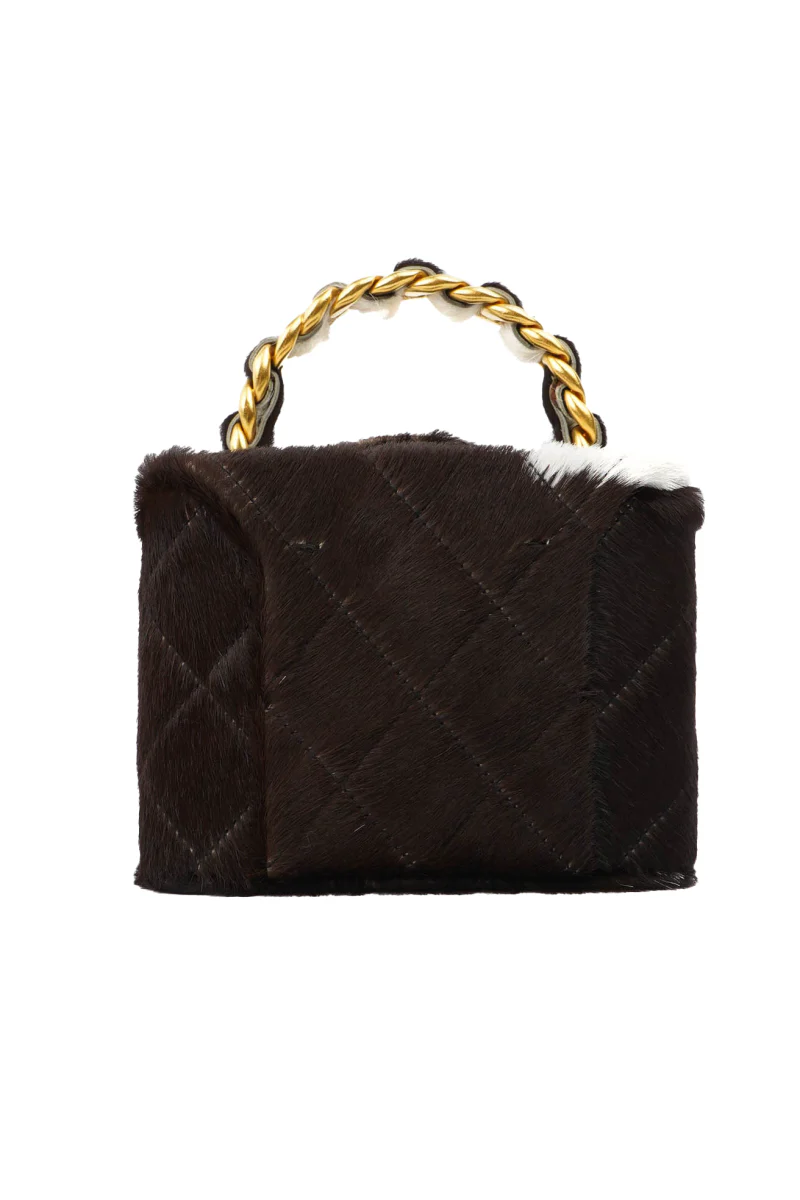 rare chanel black/Brown/white mini vanity case bag - Image 3