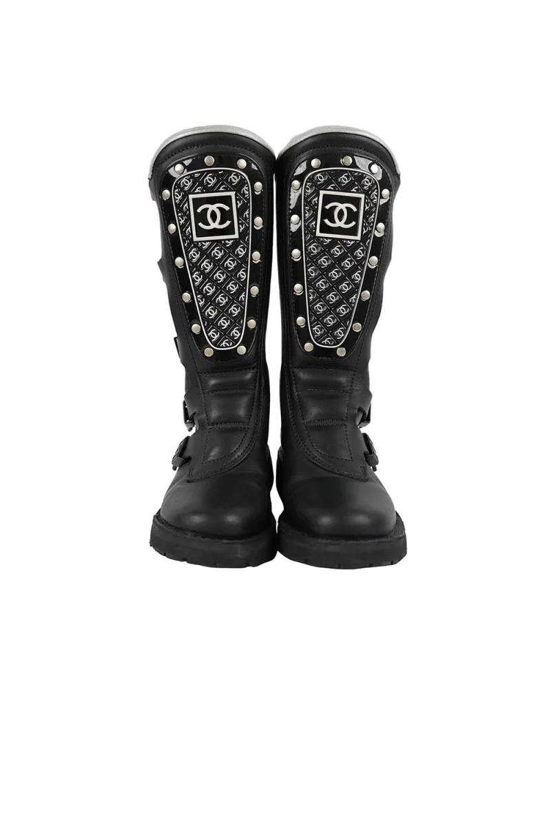 rare chanel motorcycle boots size 36 - Image 2