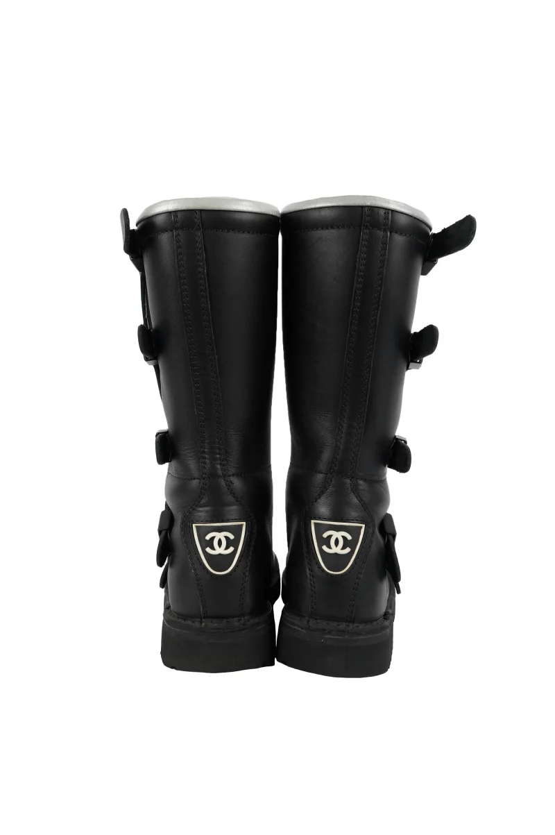 rare chanel motorcycle boots size 36 - Image 4