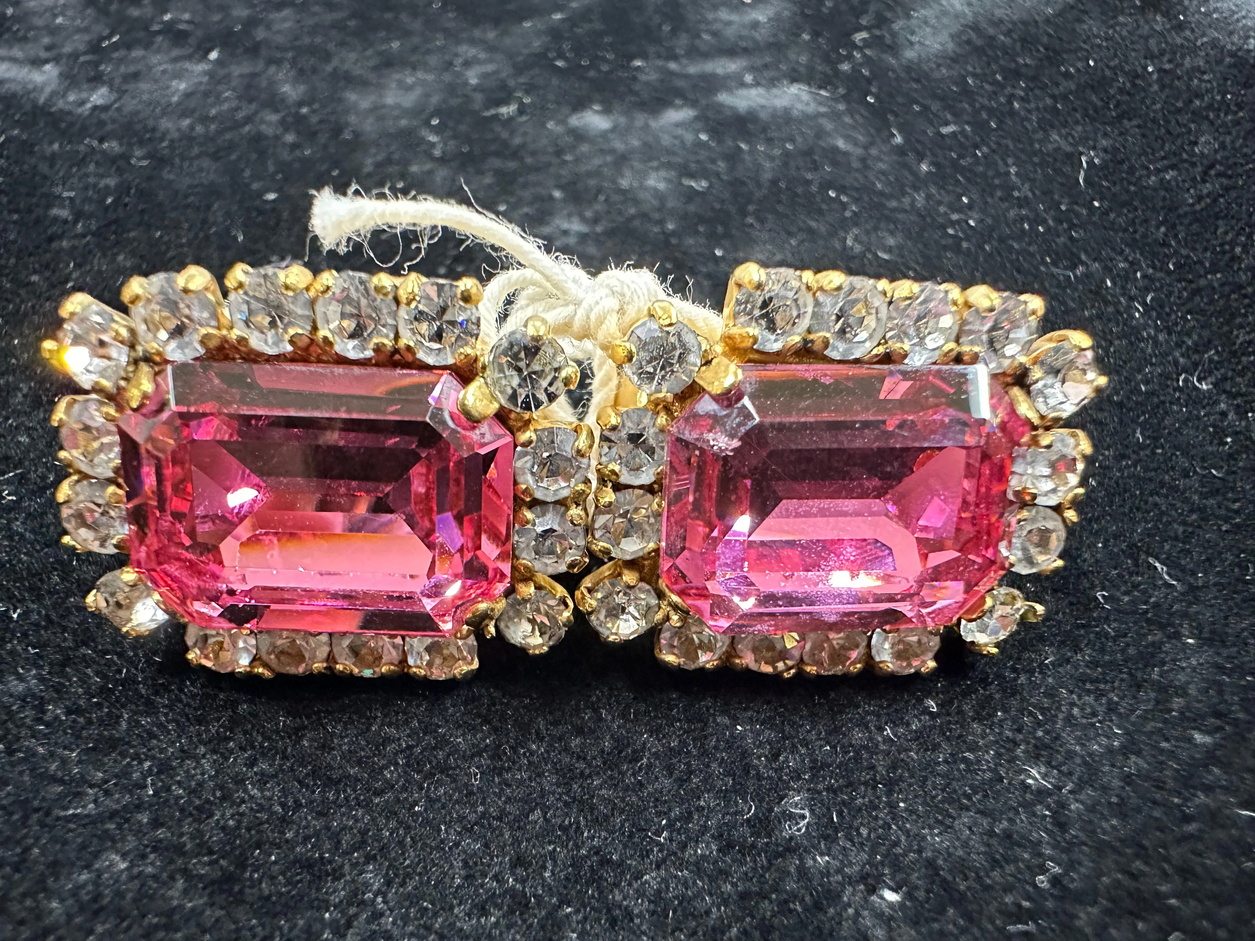Rare Chanel Vintage 95P Pink Rhinestone Barbie Earrings - Image 2
