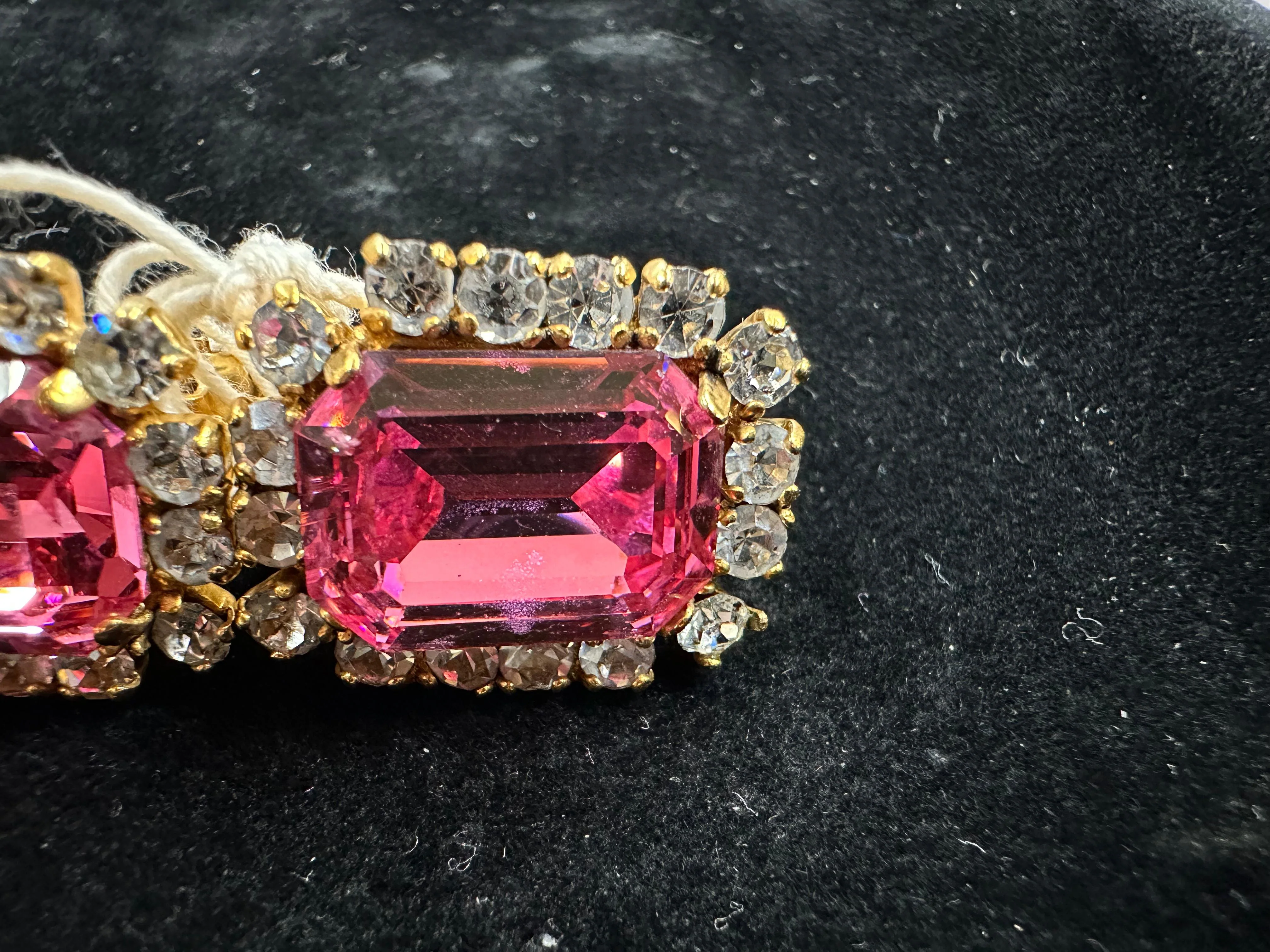 Rare Chanel Vintage 95P Pink Rhinestone Barbie Earrings - Image 3