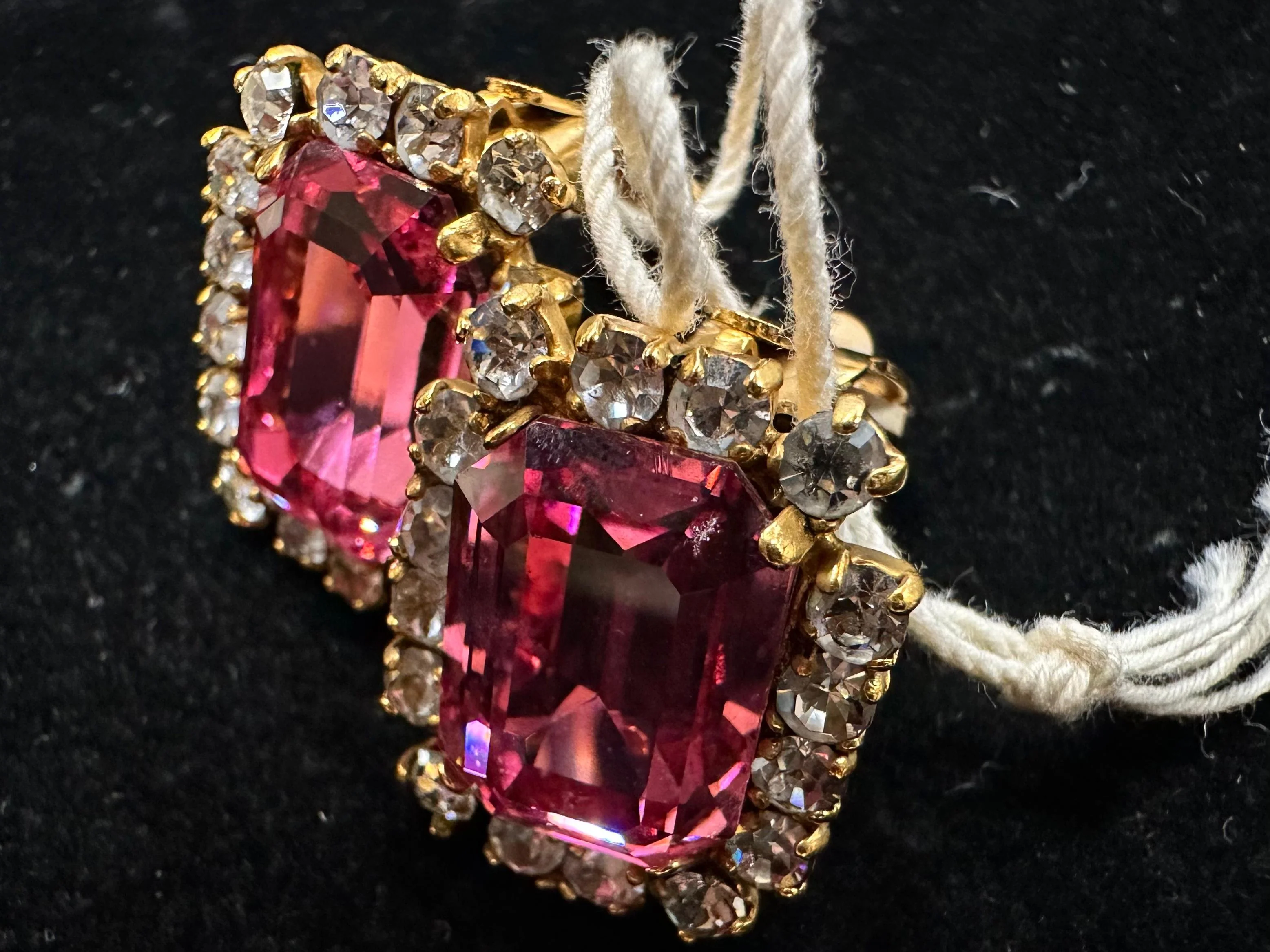 Rare Chanel Vintage 95P Pink Rhinestone Barbie Earrings - Image 5