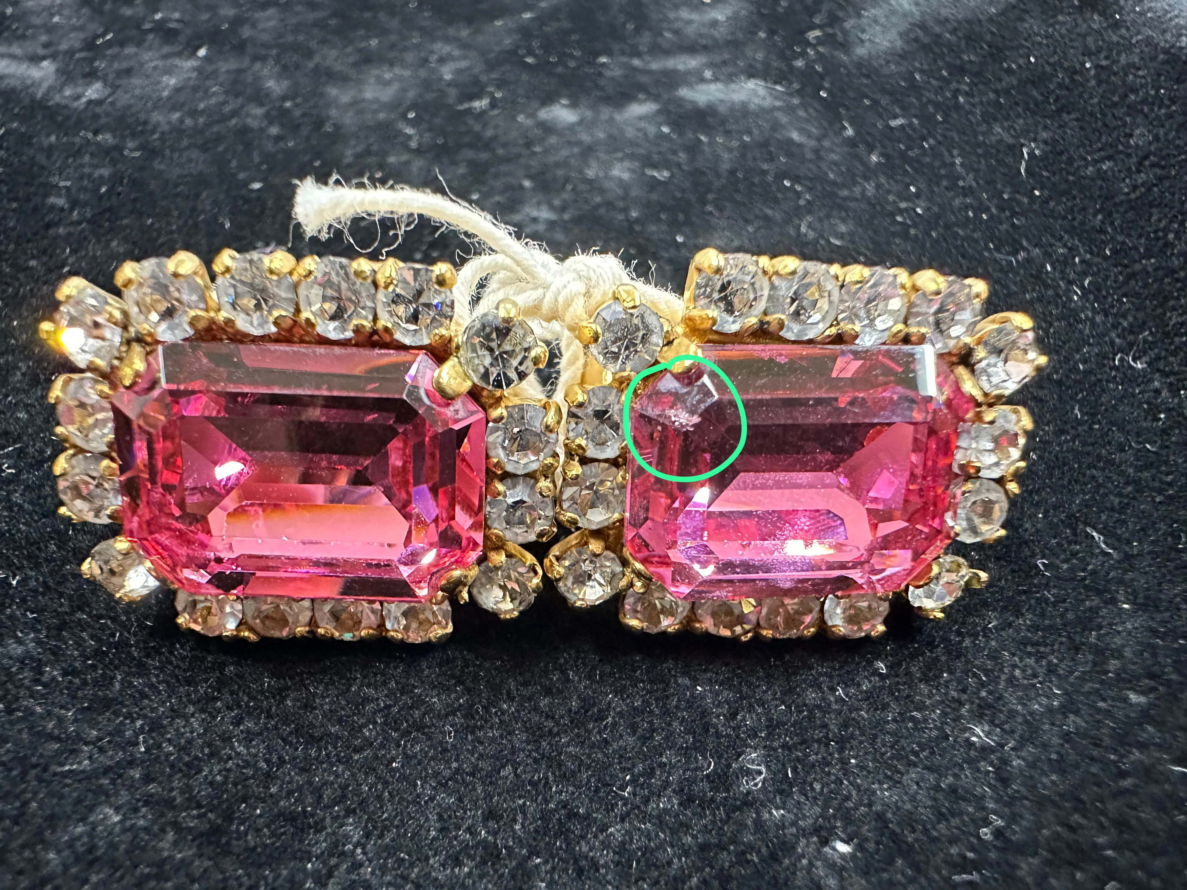 Rare Chanel Vintage 95P Pink Rhinestone Barbie Earrings - Image 8