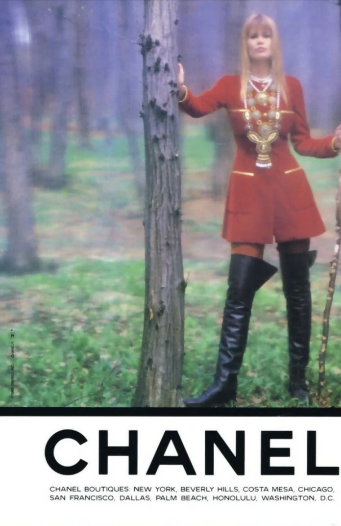 Rare Vintage Chanel 90s Claudia Schiffer Black Leather CC Riding Boots EU 36 (fits 37) - Image 3
