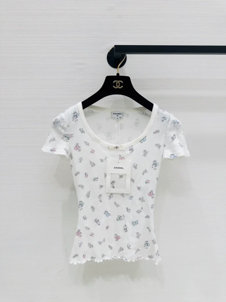Chanel 24N floral knit top