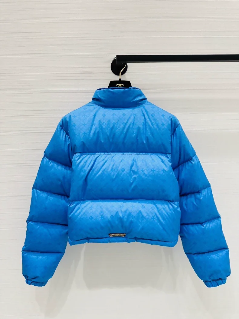 Chrome Hearts electric blue puffer jacket - Image 2