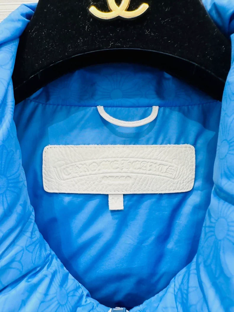 Chrome Hearts electric blue puffer jacket - Image 3