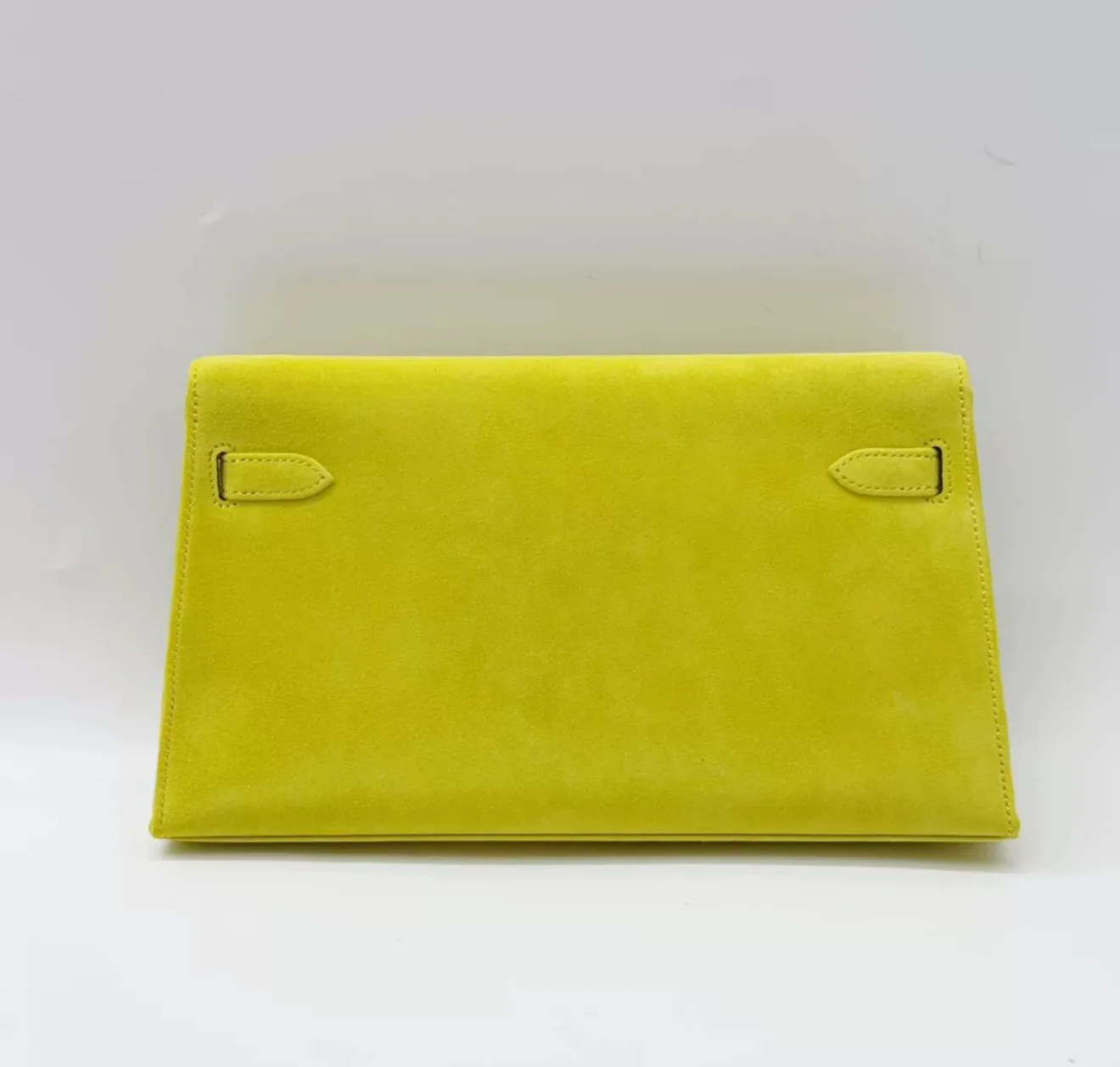 HERMÈS Kelly Elan Jaune de Naples Doblis Suede Palladium - Image 2