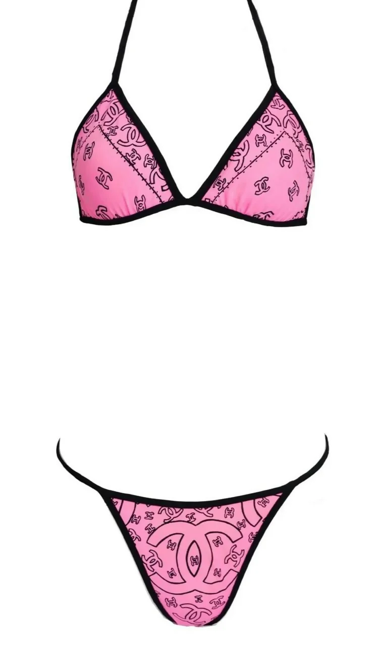 Ultra-Rare Chanel Spring/Summer 1994 Bandana Pink Bikini – Size FR 40 (fits FR 38)