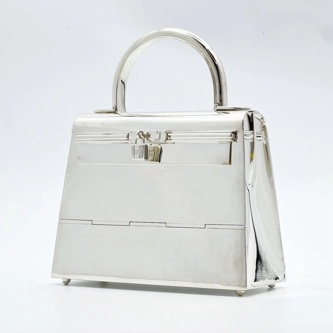 Ultra-Rare Hermes Kelly 15 Bag Sterling Silver Vintage Limited Edition Chaine D’Ancre Strap - Image 4