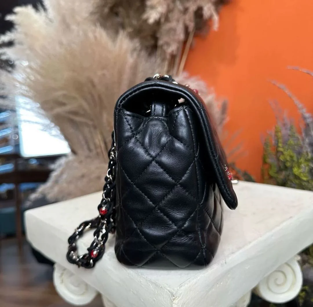 Vintage Chanel Classic Medium Lady Bug Flap Bag - Image 3