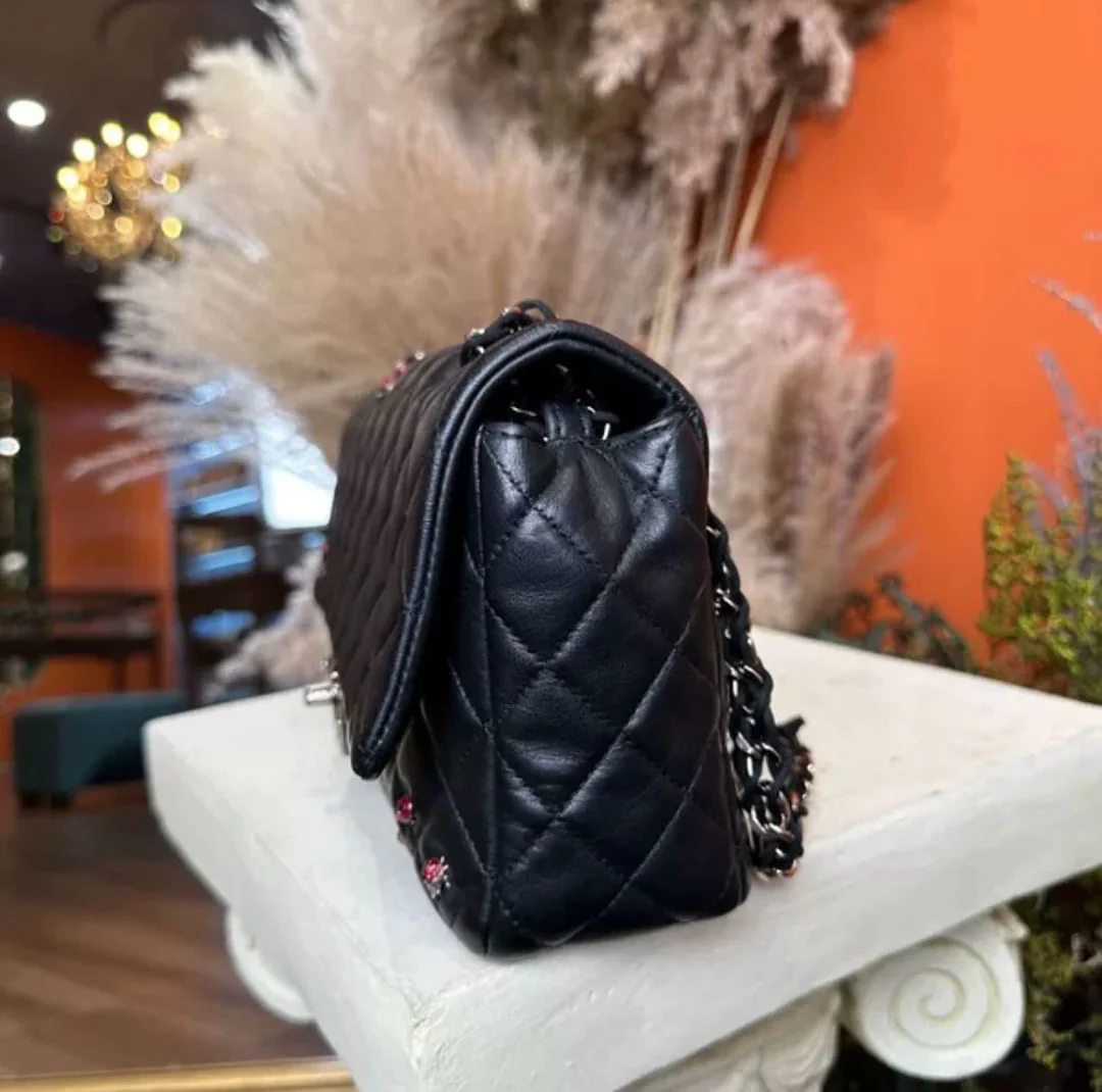Vintage Chanel Classic Medium Lady Bug Flap Bag - Image 4