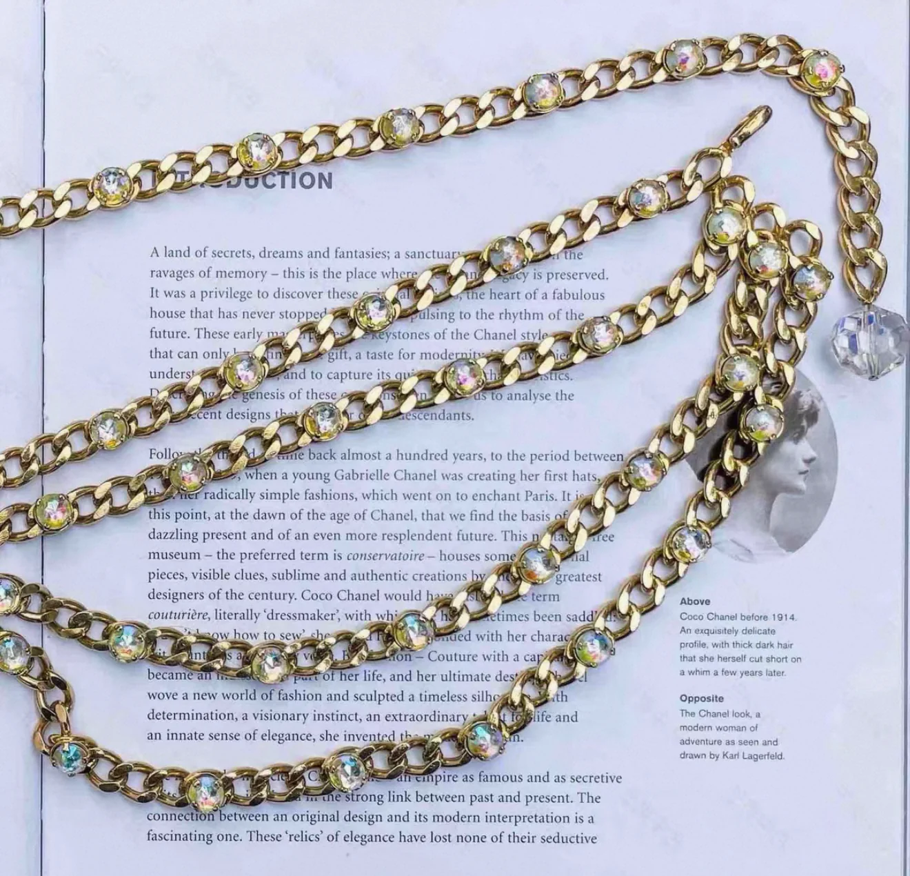 Vintage Chanel Dreamy Bubble Beaded Rhinestone Multi-Layer Waist Chain - Image 3