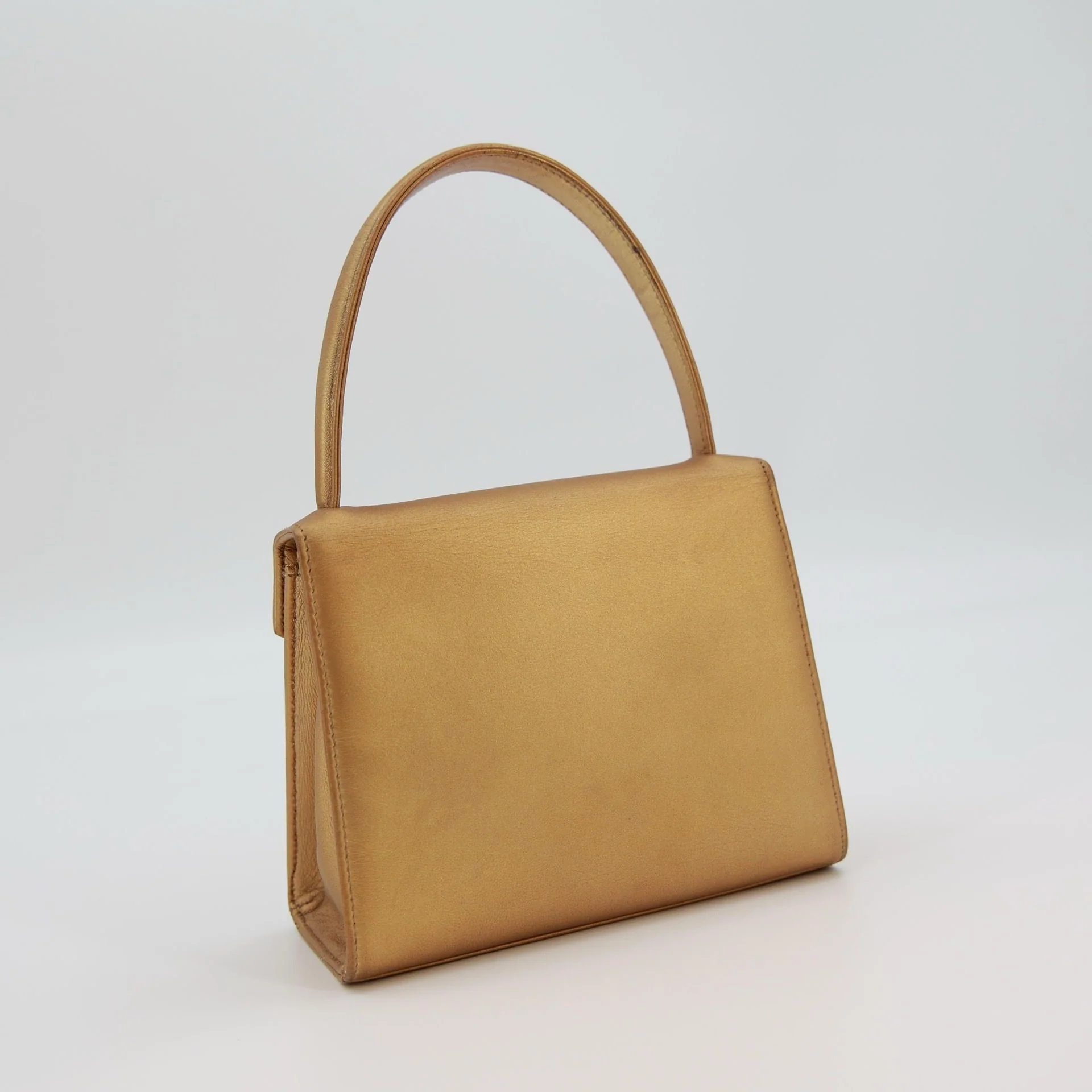 Vintage Chanel Gold Mini Kelly - Image 11