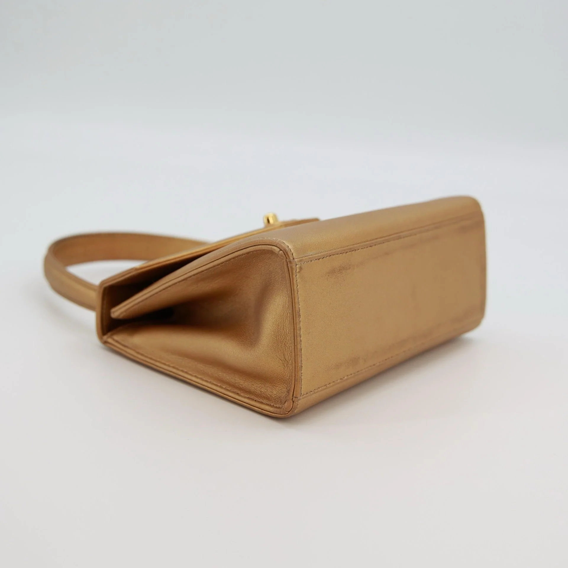 Vintage Chanel Gold Mini Kelly - Image 13