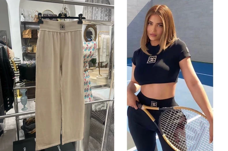 Chanel 03A Wide-leg pants with square cc logo - Image 2