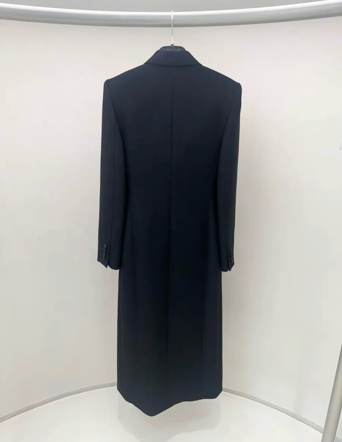 YSL Saint Laurent Black Long Tuxedo Jacket - Image 2
